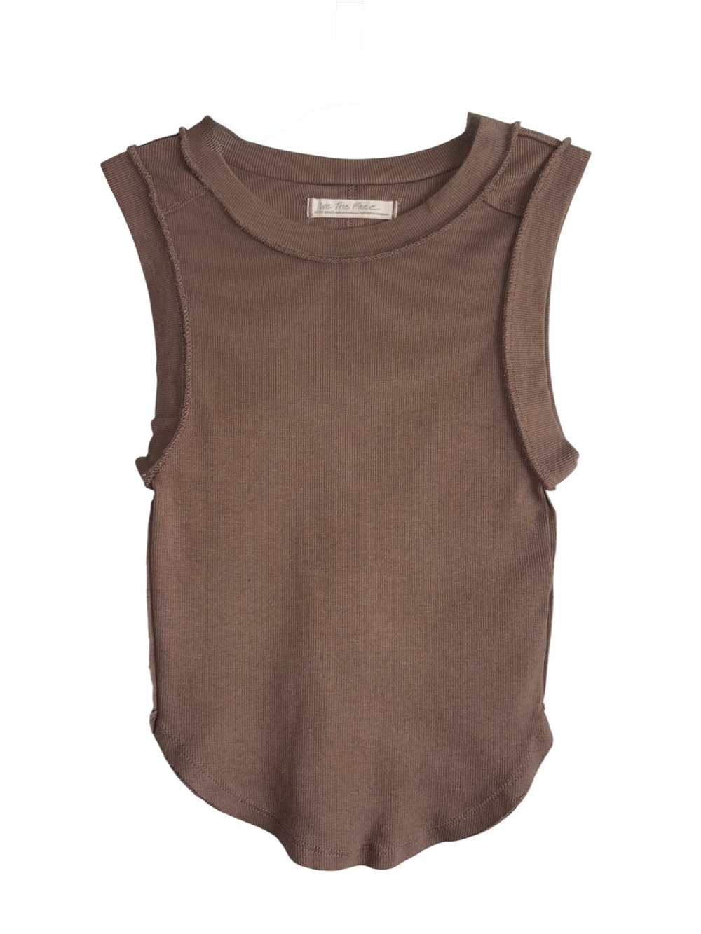 We The Free Ribbed Tank Top in Brown